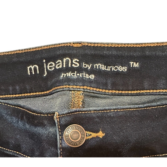 M Jeans By Maurices Mid-Rise Jegging Womens 18W BLUE Distressed Jegging NWT NEW - Picture 6 of 16